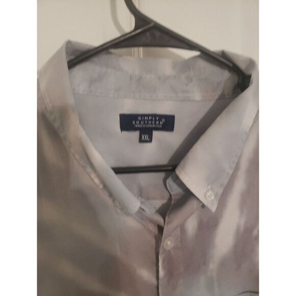 Button down 2xl simply southern tie dye mens light weight shirt - Picture 2 of 4